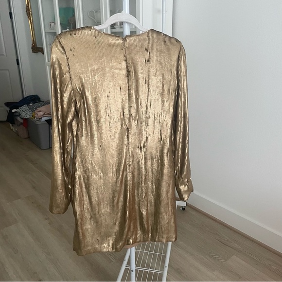 Diane Von Furstenberg Golden Sequin Dress - Picture 3 of 5